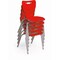 Mooreco Hierarchy School Chair, 4 Leg, 16" Chrome Frame, Red Armless Shell, PK5 53316-5-RED-NA-CH - alternate 2